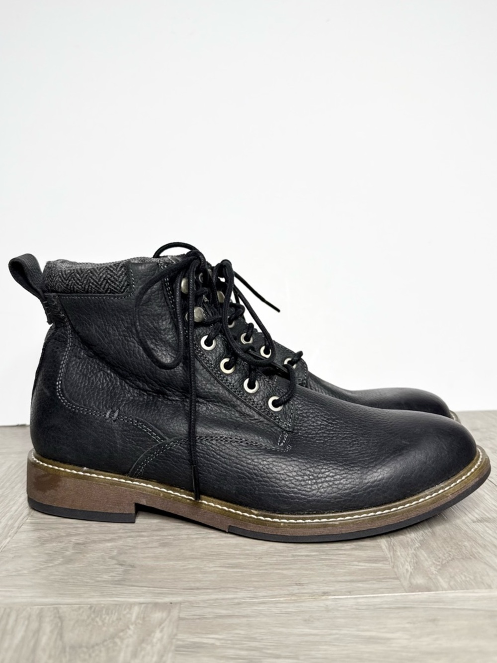 Dr Scholl’s Chief Black Leather Lace Up Boot 9M